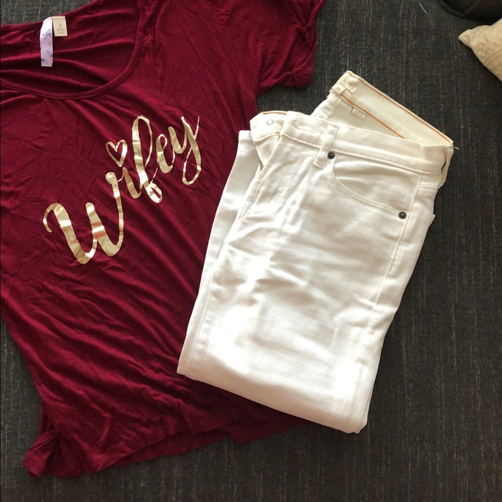 J Crew White stretch jeans - Picture 4 of 4